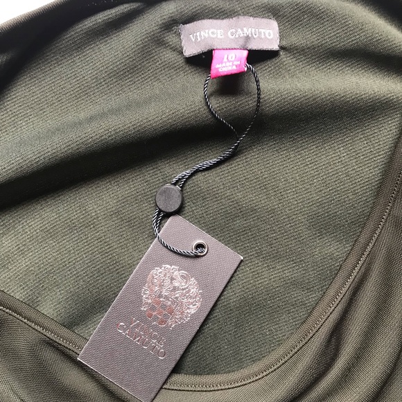 Vince Camuto Olive Green One-Shoulder Dress - Picture 8 of 8